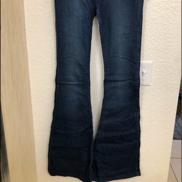 Free People Penny Pull On Flare Leg Jeans - Picture 6 of 8